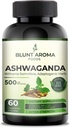 Ashwagandha Extract Capsule - Kekuatan Besar 5200 mg Powder. Blended Ginger Root, Turmeric Curcumin, Alkanet Root dan Black Pepper - 60 Kapsul - 2 Bulan Supply