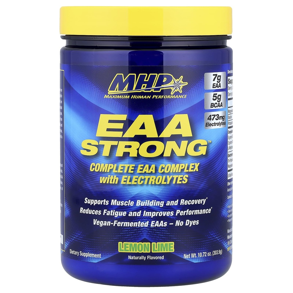 Maximum ManusiaManusiaMhp EaStrong, Semua 9 EstiveAmino Suplemen, Electrolytes, Lemon Lime