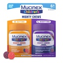 Mucinex Children 's Mighty Chews Kids Cough Medicine and Nighttime Value Pack, Easy to Dose Cough Supressant for Kids with Dextremethorphan, Mixed Berry Flavor, 32 Medicted Chelable Tablets