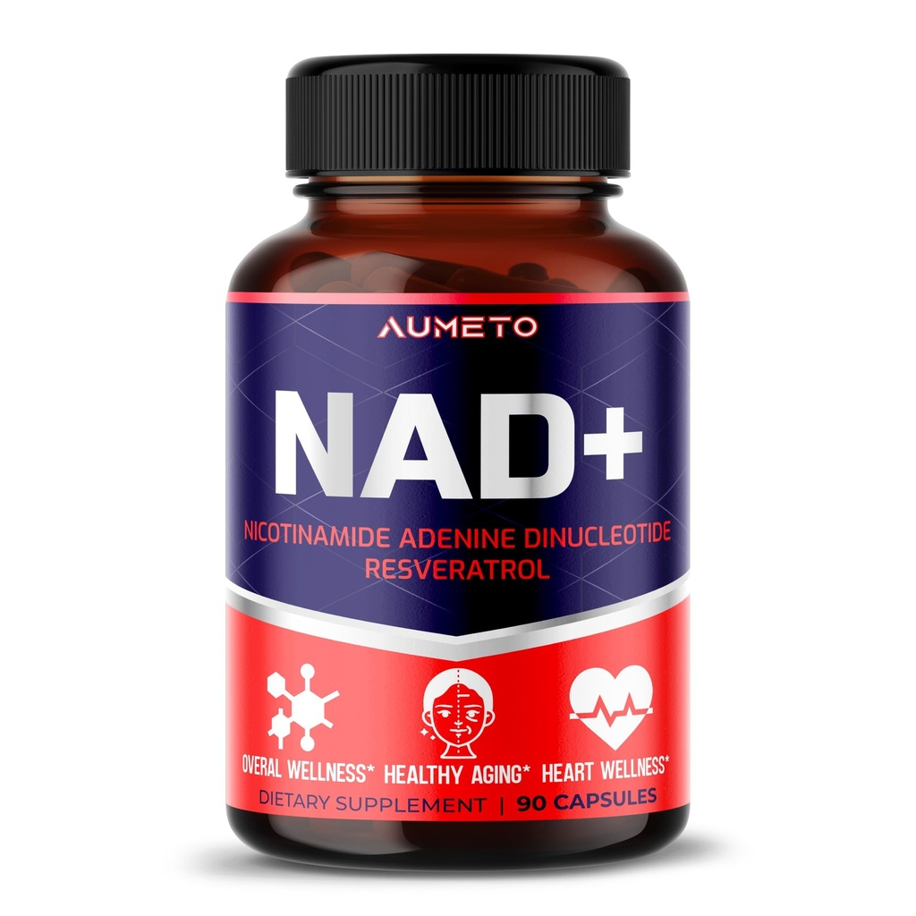 NAD + 350mg dengan Trans- Resveratrol, Quercetin & Rhodiola - Cellular Energy, Healthy Aging & Heart Wellness - 90 Capsules - Non-GMO, dibuat di USA
