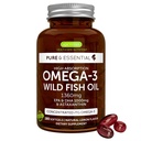 Igennus Ultra Pure Omega 3 Triglyceride rTG Wild Fish Oil 1360mg, IFOS Certified, EPA DHA 1000mg Plus Astaxanthin, Non- GMO, untuk Pria & Women, 180 Softgels