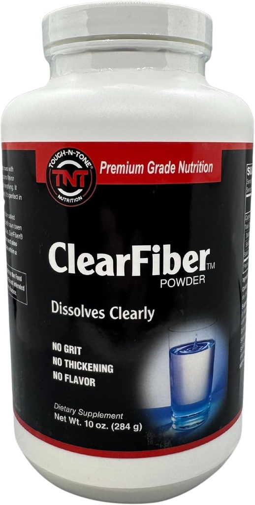 Tough- NTONE ClearFiber Powder - Soluble Fiber with SunFiber ® PHGG - Tastless, Odorless, Non-Thickening - Supports Digetical & Heart Health - Prebiotic