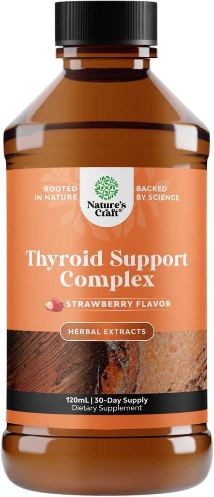 Absorpsi Tinggi Suplemen Dukungan Thyroid - Vegan Liquid Iodium Suplemen untuk Bantuan Thyroid untuk Perempuan dan Pria dengan Myo- Inositol Selenium dan Stinging Nettle untuk Enhanced Energy dan Fokus