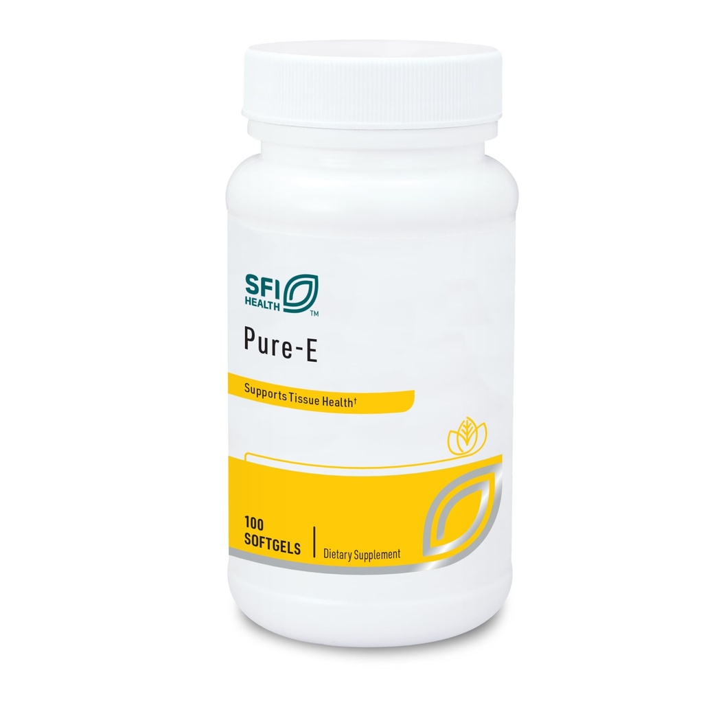 Klaire Labs SFI Health Pure- E - Natural D-Alpha & Mixed Tocopherol High in Gamma Tocopherol (100 Softgeels)