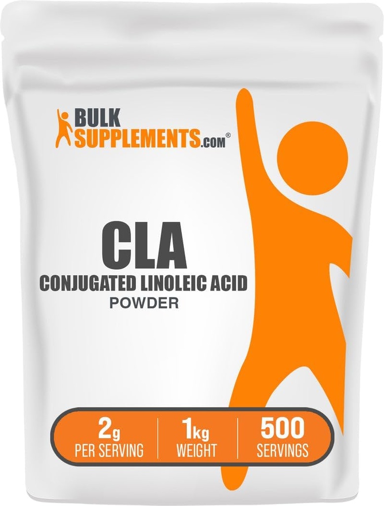 BulkSuplements.com menyelaraskan Busur Acileic - CLA Suplemen Nutres - Gluten Bebas, 2g Per Serving, 1kg (2.2 lbs) (Paket 1)