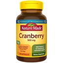 Nature Made Cranberry Supplement 500mg with Vitamin C for Imune & Antioksidant Support, Cranberry Blend for Urinary Tract Health, One Per Day, 60 Kapsul