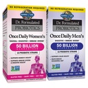 Garden of Life Probiotic Bundle: Dr. Formulated Once Daily Women 's & Women' s Progories, 50 Milyar CFU Shelf Stable, Probiotic Non-GMO Probiotic for Men & Women with Prebiotic Fiber, 30 Capsules Each