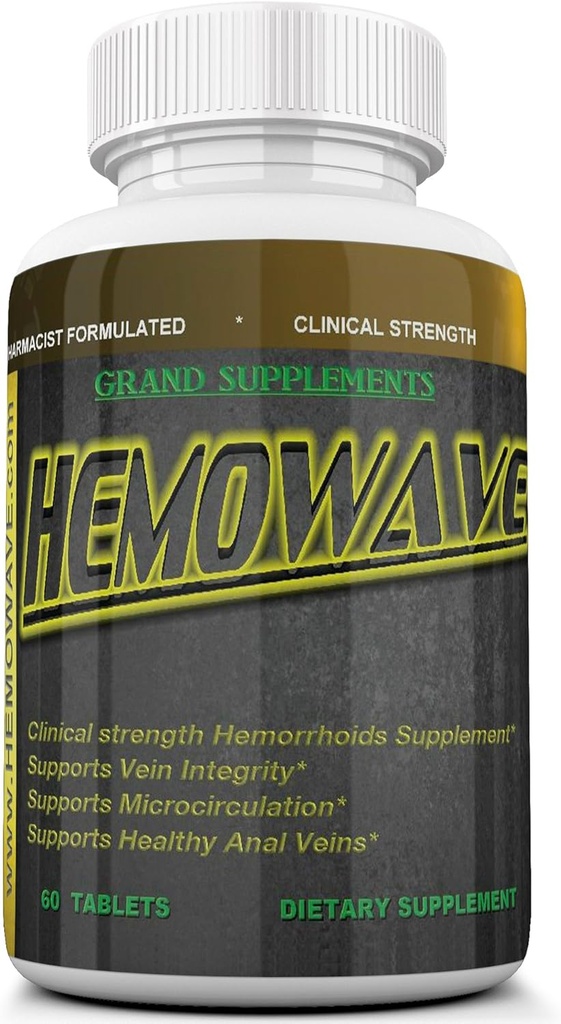 HEMMOVE Pendekatan Alam ke Heemorhoid, dan Piles Pemutih Relief. dengan tambahan Vitamin K. 60 tablet