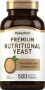 Piping Rock Nutration Yeast Tablet 124; 500 Pil 124; Dibentuk dengan Vitamin B12 Kompleks 126; Non-GMO Suplemen