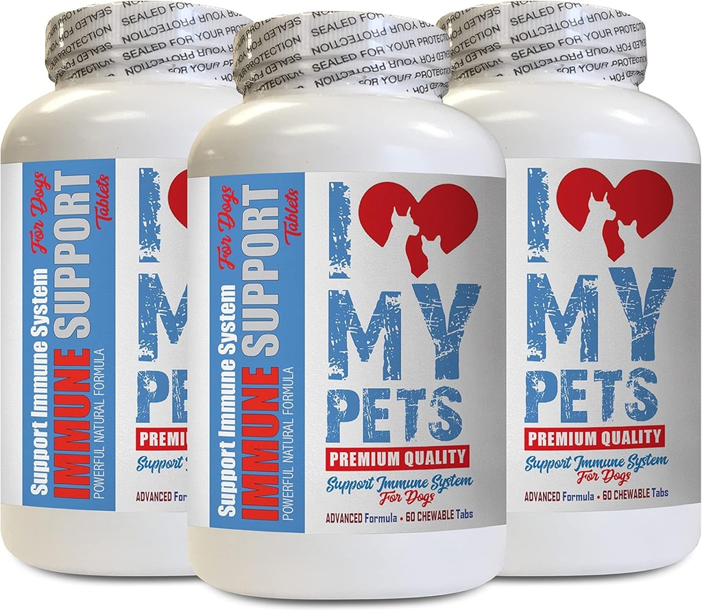 antioksidan untuk Dogs - Dog Imune Dukung - Booster - Healthy PET - Suplemen - Dog Immune System Booster - 180 Treats (3 Botol)