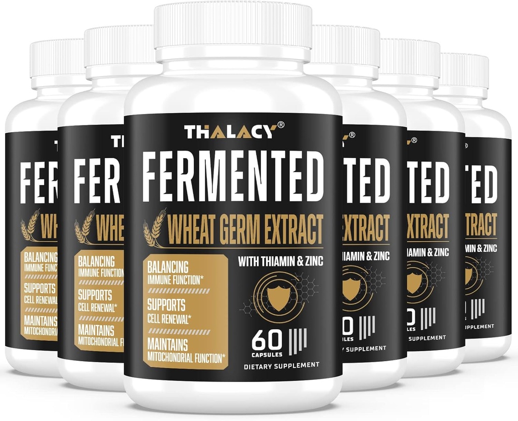 Spermidine Suplemen 13mg - 1300mg Wheat Germ Extract Capsules Enable Formula dengan Tinggi Spermidine Content dan Zinc untuk Penuaan Heally, Daily Immune System dan Renewal Sel (6 Pack)