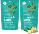 UpSpring Stomach Settles Drops for Occational Nausea Relief, Upset Stomach and Motion Sickness with Ginger, Lemon, Spearmint dan B6, Mint Flavor Drops, 56ct (Paket 2)