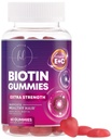 Vitamin Gummy dengan Biotin 5000 mcg - Pertumbuhan Rambut Dukungan dengan Vitamin E & C untuk Thicker, Lebih Kuat & Rambut Cantik - Rambut Skin dan Nails Vitamin Bagi Perempuan, Non-GMO, Gluten Bebas - 60 Gummies