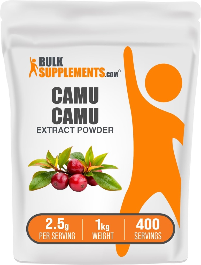 BulkSuppliments.com Camu Camu Extract Powder - Superfood Suplement, Herbal Suplement - Vegan & Gluten Free, 2.5g per Serving, 1kg (2.2 lbs) (Paket 1)