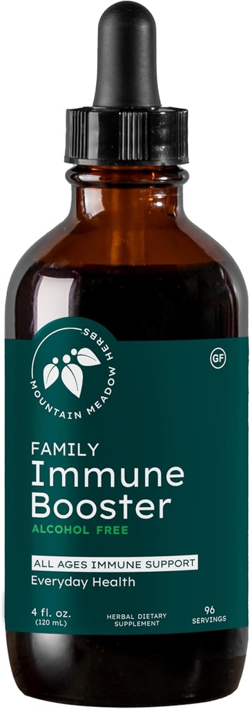 Mountain Meadow Herbs Family Immune Booster Extract with Sambucus Elderberry and Echinacea 124; Optimal Immune Support for The Whole Family 124; Tincture, 4 oz