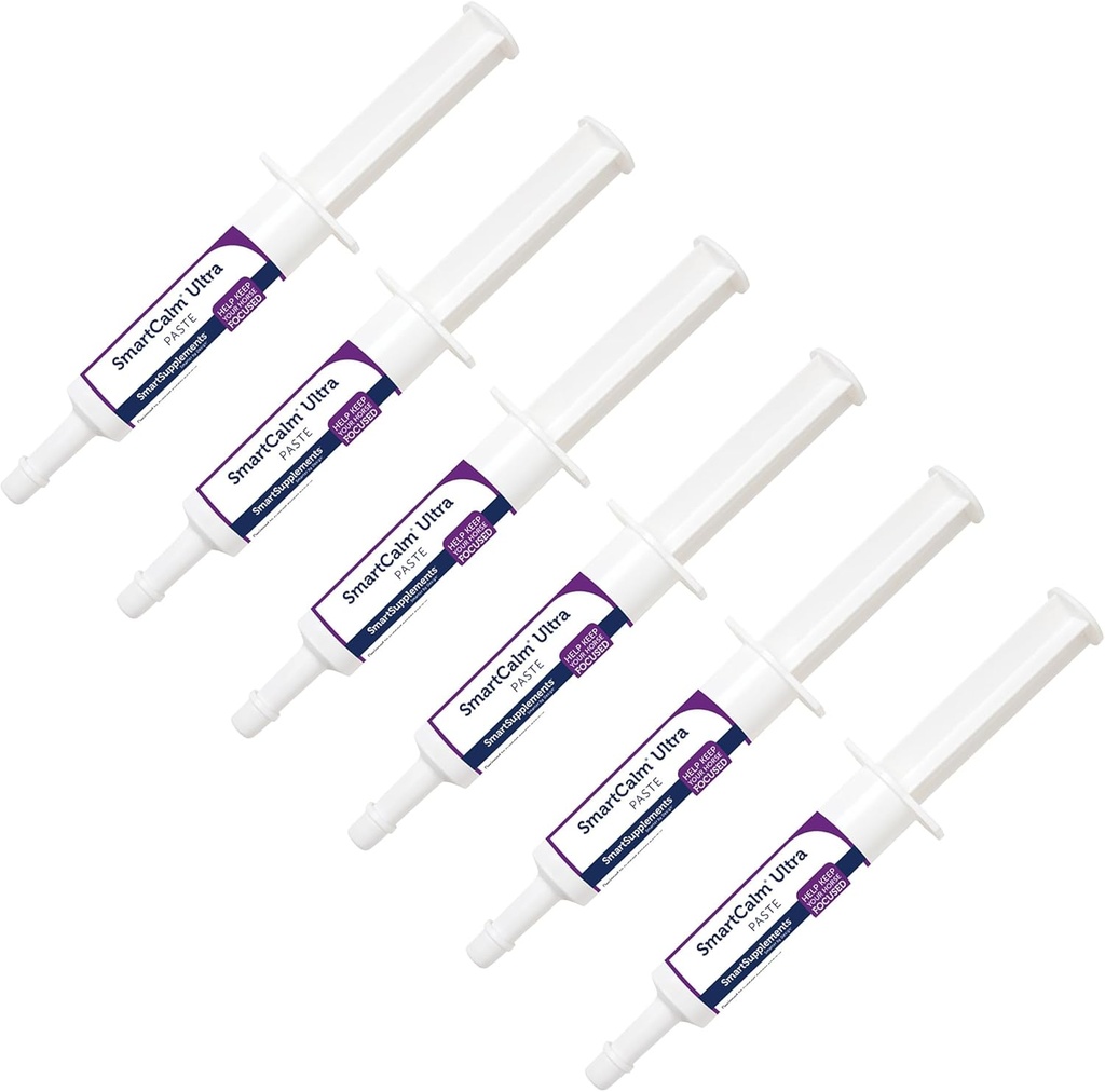 SmartCalle Ultra Paste Calming Horse Suplemen 124; Tidak Ditambahkan Herbs atau Sugar 14; Suplemen Equine 124; Membantu dengan Skittish Horses 124; Paket 6 Tubes