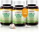 Lovita Odorless Bawang putih Capsules, 5000mg Fresh Requality, 1.25% Ekstrak Allitin, Supports Heart, Blood Pressure, Cholesterol & Ammune System, Non-GMO, Gluten- Free, 180 Vegan Capsules