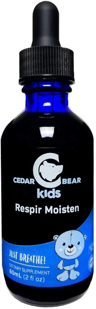 Cedar Bear Respir Moisten untuk Anak-anak Suplemen Herbal Liquid Bahwa Moisturizes dan Soothes Repiration Tobs dan Relieves Occational Coughs 2 Fl Oz