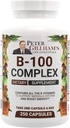Keseimbangan Vitamin B Kompleks 100mg 250 Kapsul, Energi dan Metabolisme Dukungan. Berisi semua B Vitamin Peter Gillham,