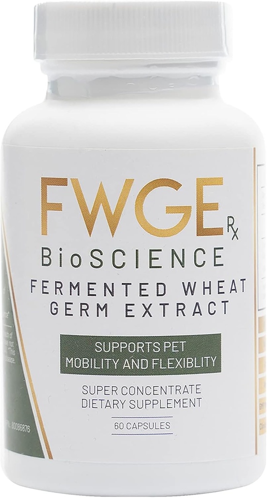 Spermidine Pet Health Premium Ferted Wheat Germ Extract, Mobility, Flexibility, Cellular Health, Non-GMO, Gluten- Free, Sugar- Free, Vegan, Natural, 1 Bottle 60 Kapsul