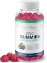 Dukungan Ammunitas Potensi Tinggi Zinc, Kesehatan Skin, Antioksidant, Suplemen kekebalan harian untuk Dewasa, Vegan, Gluten- Bebas, Non- GMO, Gummies Citrat Chewable Zinc, 120 Gummies