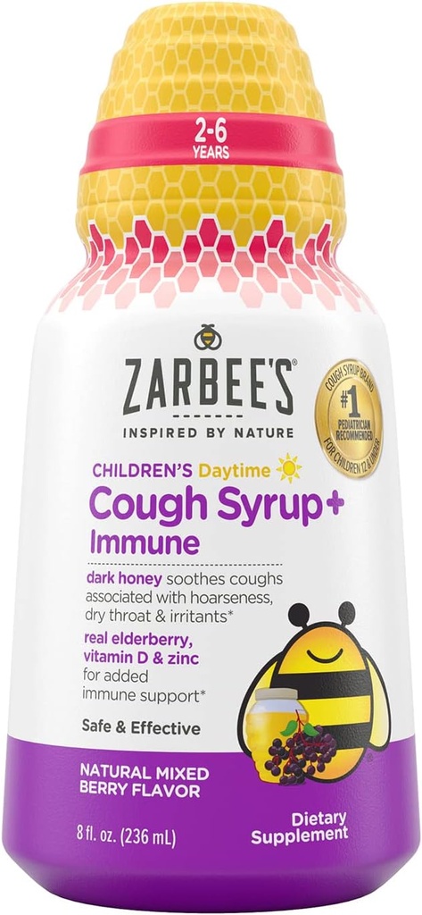 Zarbee 's Kid Cough + Immune Day- 8oz
