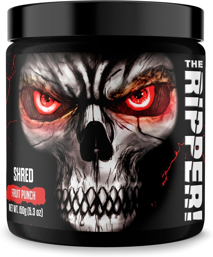 JNX sports The Ripper! Shredding Thermogenic Fat Burner - Fruit Punch 30 Servis: 124; Advanced Fast Acting Thermogenic Prework, Appetite Supressant for Men & Women