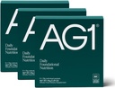 AG1 Athletic Greens Powder Supplement, Impress Gut Health, Multivitamin, Probiotic, Gluten Free, Vegan dan Keto Friendly, 75 Vitamin (Travel Packs, 15 Count) - Formula Klasik
