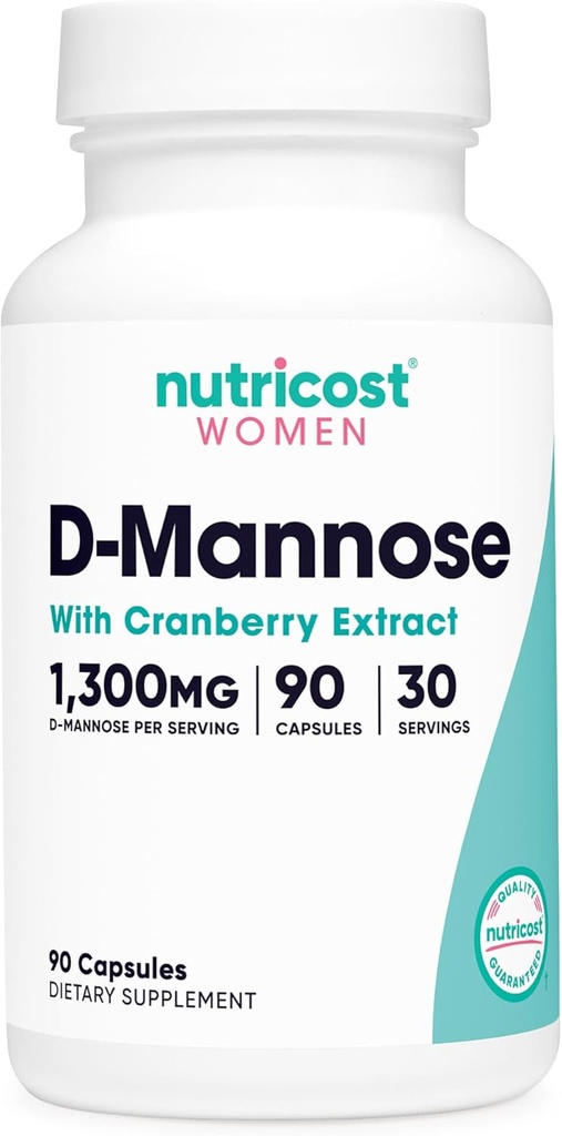 Nuttricost D-Mannose dengan Cranberry Extract untuk Perempuan 1300mg 90 Kapsul