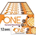 Satu Coffee Shop Caffeinated Protein Bars, Caramel Macchiato, Gluten Free with 20g Protein dan 65mg of Caffeine Energy, Pantry Staples, 2.12 oz (12 Count), Packaging May Wary