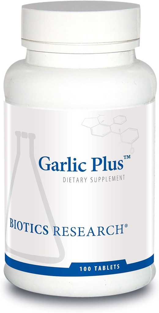 Bawang putih Penelitian Biotik Plus Pure Puri Konsentrasi Plus Vitamin C dan Chlorophylins, Mendukung Kesehatan Kardiovaskular, Fungsi Imune, kuat Antioksidant 100 Tablet
