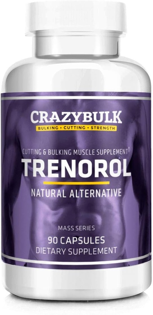 Suplemen Trenorol Natural Bodybuilding for Mass Muscle Gains, Cutting and Bulking Phases, Power and Conditioning (90 Kapsul)