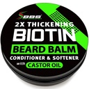Biotin Beard Balm for Men - 2X Thicking for Beard and Mustache - Organic Mudche Wax with Castor Oil & Meadowfoam - Hydrating Faces Growth Balm & Leaveln Conditioner