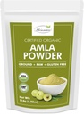 Hennaco Organic Amla Powder 124; Amla Powder for Cooking, Smoothies, and Juice 14; Reselable Zip Lock Pouch 124; USDA Organik 124; Pure & Natural India Gosesberry Powder 124; 114 Grams (4 OZ)