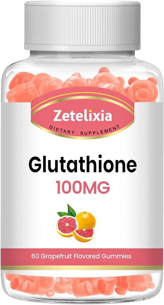 2 Pack Glutathione Collagen Gummies, Collagen Gummies with Vitamin C, Glutathione Suplement for Women, Hair Skin Nails Muscle & Joint, Anti- Aging, Vegan, Sugar Free, Grape Fruit Flavor, 120 Count