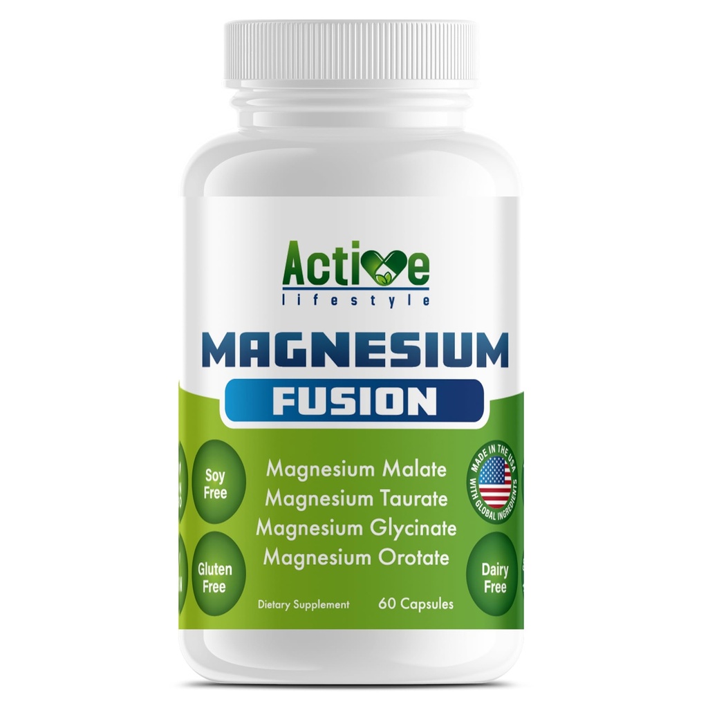 Lifestyle Aktif 4X Magnesium Suplemen, Magnesium Glycinate, Taurate, Malate, Ospin Complex, Calm Sleep, GMO Free, Gluten Free, Soy Free, Dairy Free, Lab Test, Dibuat di USA