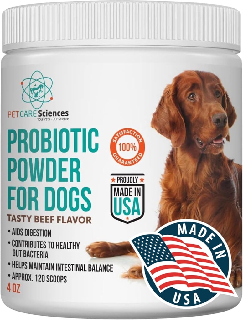 Pendekatan 120 hamba DogProbiotic Powder - Probiletic dan Digetical Enzymes Suplemen dan Dukungan Digetical Anjing - dibuat di Amerika Serikat