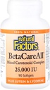 Faktor Alam, BetaCareAll 25.000 IU, Vitamin A untuk Skin Sehat, Vision dan Fungsi Imune, 90 Softgel