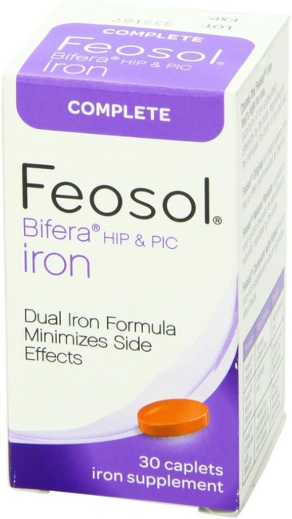 Feosol Bifera Iron Caplets Complete 30 ea (Paket 4)