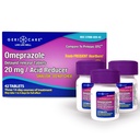 Omeprazole GeriCare Delared Delayed Tablet 20mg Acid Reducer Pills selama 24 Hour Heartburn Relief Medicine Acid Reflux untuk Memperlakukan Heartburn- Anti- Acid Relief Talet (42 Count)