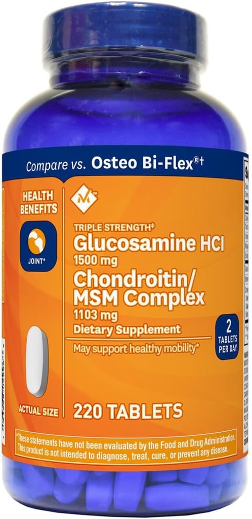 Mark Triple Power Glucosamin 1500mg & Chondroitin MSM 1288mg Tablet (1 botol (220 tablet)