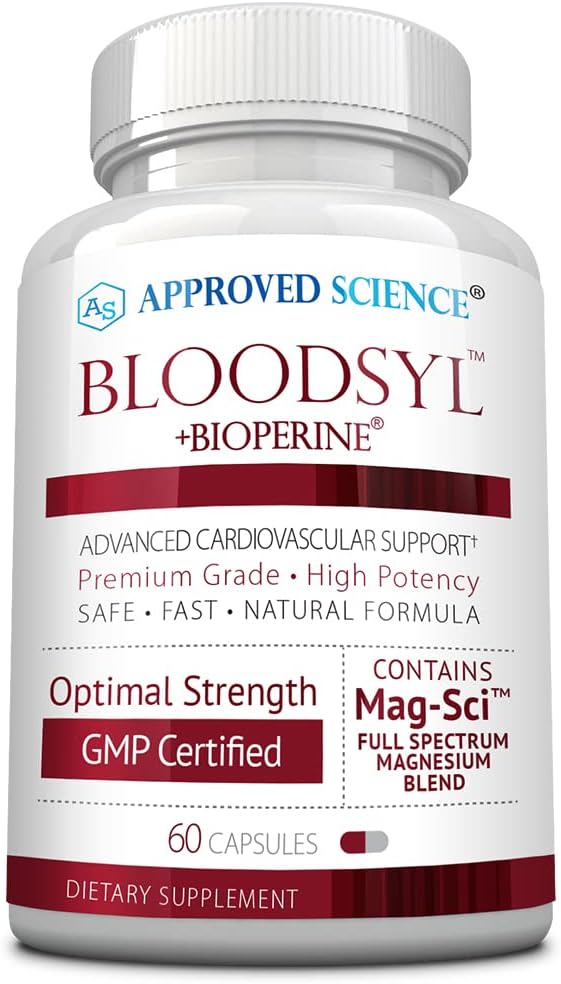 Disetujui Bloodsyl Sains - Mendukung Aliran Darah - Hawthorn Berry, Magnesium, BioPerine - 60 Kapsul - Paket 1