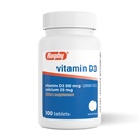 Rugby Vitamin D3 2000 IU (50 mcg) - Gluten- Free Daily Vitamin D Suplemen untuk Bone, Teeth, dan Imune Kesehatan 100 Tablet