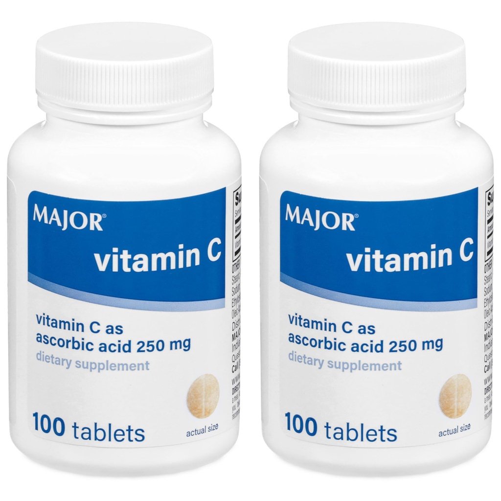 MAJOR Vitamin - C 250 mg Ascorbic Acid Tablet, 100 CT - Paket 2