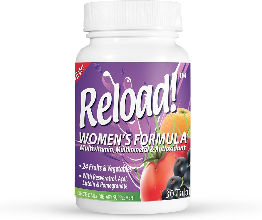 Isi ulang! Untuk Wanita, Semua Natural, Multivitamin, Multimineral, dan Antioksidan dengan 24 Buah dan Sayuran Seperti Biotin untuk Rambut, Kulit, dan Nails. 1 Bulan Supply.