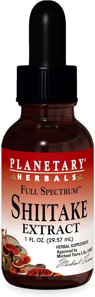Planetary Herbals Full Spectrum Shiitake Extract Suplement, 2 Fluid Ounce