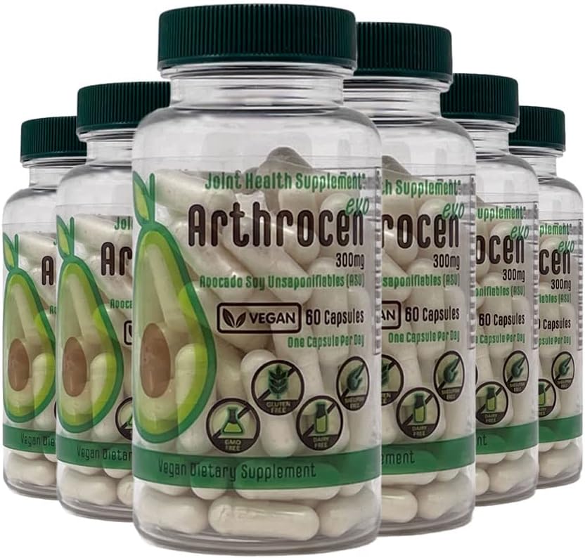 Suplemen Kesehatan Gabungan Evo Vegan, 300Mg Avocado Soy Unsaponiable, 60 Day Suply, One Capsule Per Day (12 Bulan)