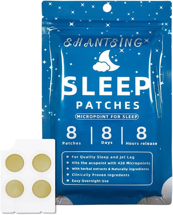 Sleep Patch for Dewata, Jat Lag Sleep Aid Acipoints with 420 Hyaluronic Acpoints, Terapkan Yinta, Anmian Acupoint, Gunakan terus-menerus Empat Minggu, Ingrediers Natural Herbal, 8 Count