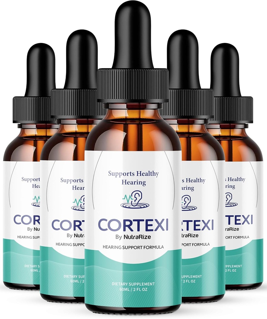 (5 Pack) Cortexi Drops, Cortexi Hearing Drops - Advanced Formula for Ear Health, Cortexin Drops, Cortexi 24, Suppplemen Drops Maximum, Cortexi Review (150 Servis)