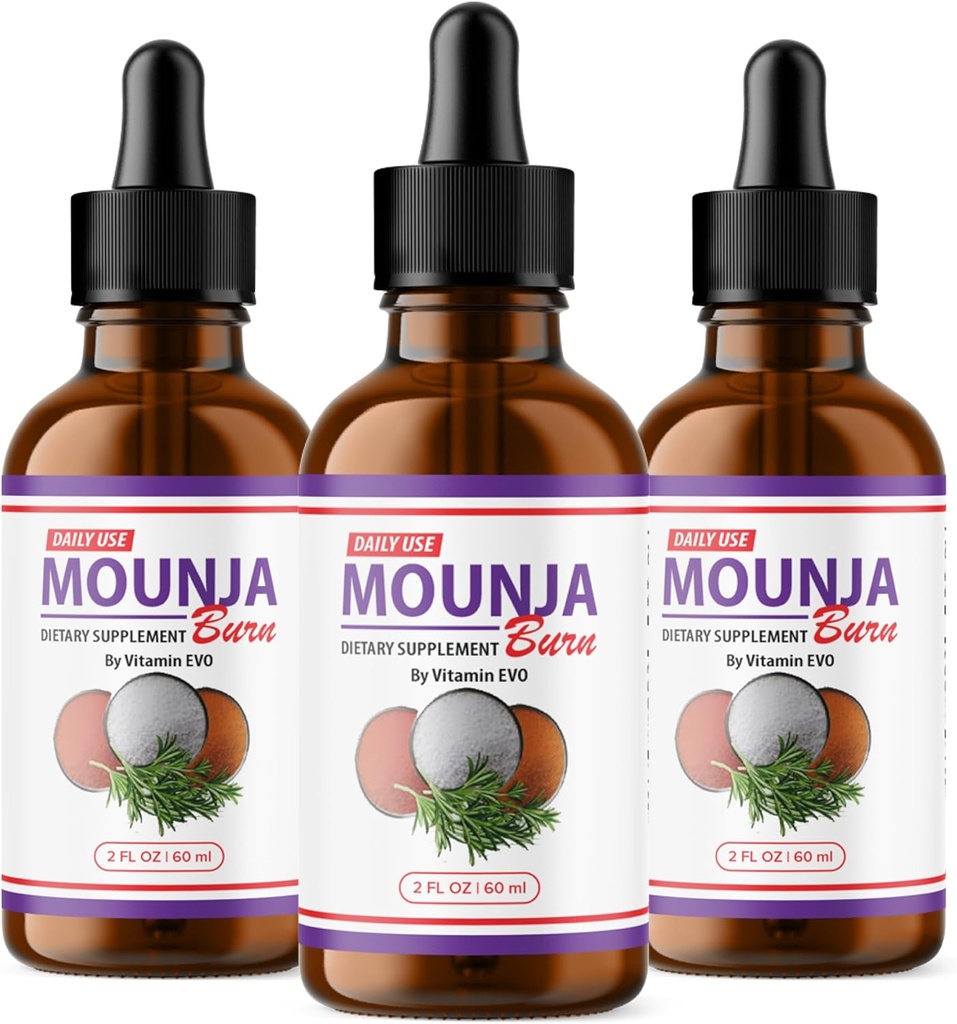 (3 Kemasan) Moaja Burn Drops - Formula Resmi - Moorja Burn Dietary Adplement Drops, Moandja Liquid Drops Maximum Power Overall Wellness Dukung Formula MoujaBurn Mountaja Advanced (3 Botol)